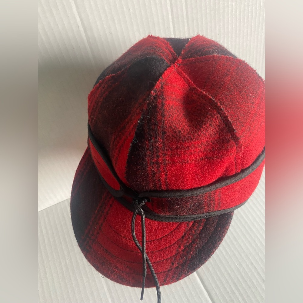 Stormy Kromer Rancher Wool Hat Cap Red/Black Plaid - 6 1/2 - Picture 3 of 8